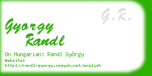 gyorgy randl business card